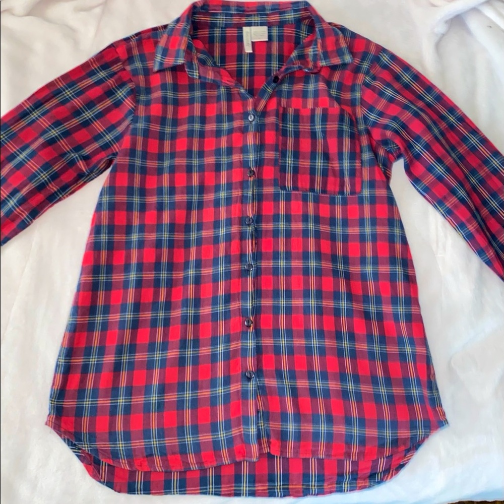 Red flannel/button down shirt